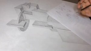 Врезка геометрических тел. Академический рисунок.