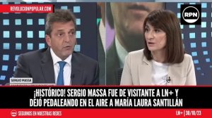 ¡HISTÓRICO! Sergio Massa FUE DE VISITANTE a LN+ y dejó PEDALEANDO EN EL AIRE a María Laura Santillá