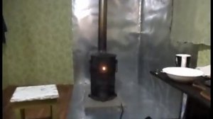 Установка и Запуск Буржуйки . Чугунная Печь  СССР ПОВ 57 .Часть 2