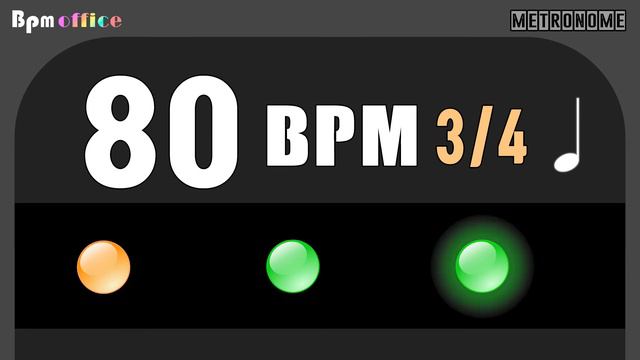 80BPM Metronome │3/4 │ 4th │ Wood │ 30min смотреть онлайн
