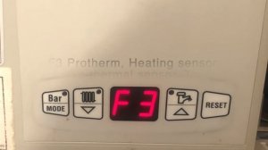 F3 Protherm ошибка, датчик нагрева, неисправный датчик температуры  Датчик NTC должен быть заменен