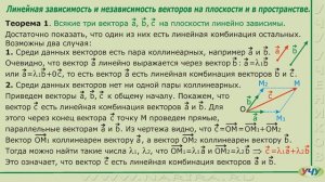Линейная зависимость и независимость векторов. (Векторная алгебра - урок 3)