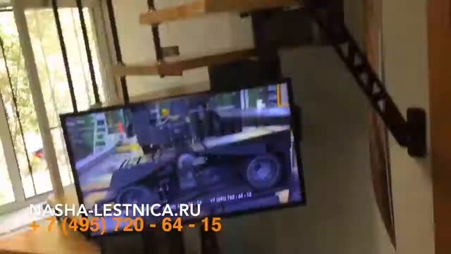 Светодиодная подсветка на интерьерной лестнице в стиле «Лофт» смотреть онлайн