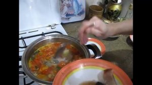 Суп с сельдью атлантической./herring soup/.