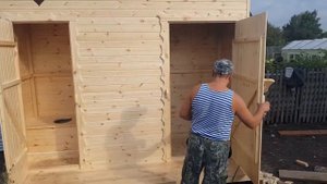 Строительство хозблока с туалетом от компании Лесное раздолье Омск