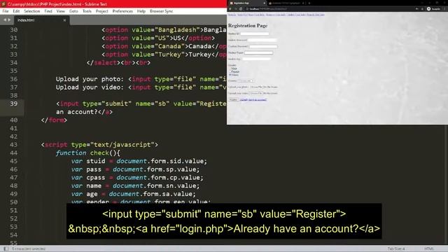 Creating Registration form & add validation - PHP Crud Operations_Select_Insert_Update_Delete_Login