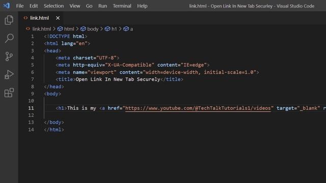 HTML5: How To Safely Open A Link Into A New Tab Using HTML *2023*