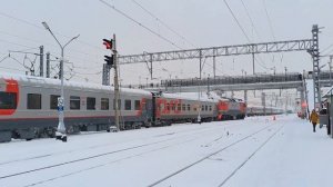 Электровоз ЭП2К-108 с поездом №109 Омск - Рубцовск