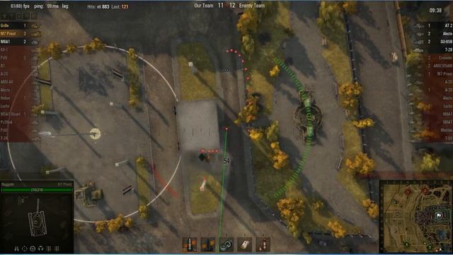 WOT: Siegfried Line - M7 Priest - 6 frags - Top Gun, Defender смотреть онлайн