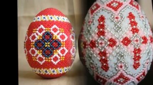 Пасхальные яйца из бисера Схемы плетения