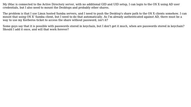 Apple: Mount password protected Samba share with Kerberos ticket смотреть онлайн