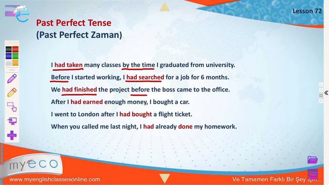 Elementary Lesson 72: Past Perfect Tense┃MyECO