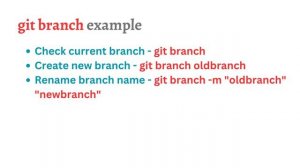 GIT Branch | Create Branch name | Rename existing Branch name | Learn git in Just a Min. #12