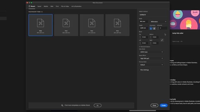 How to set up an A0 document in Adobe Illustrator