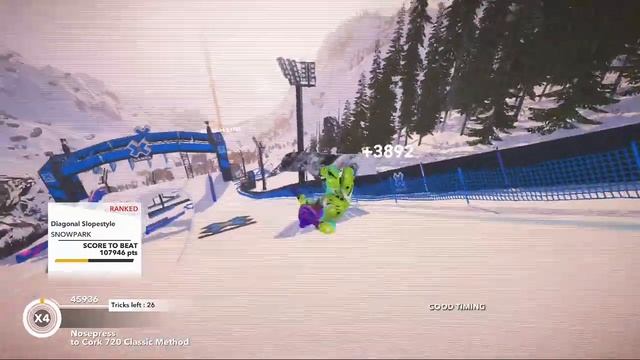 STEEP - Diagonal Slopestyle World Record Score 112,504 (Xbox) смотреть онлайн