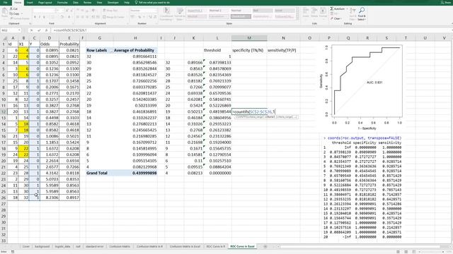 097 ROC Curve in Excel and R смотреть онлайн