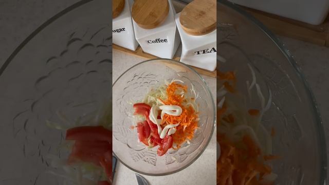 Салат "Витаминный" #салаты #вкусноипросто #легкоипросто #приготовление #еда #полезный #капуста