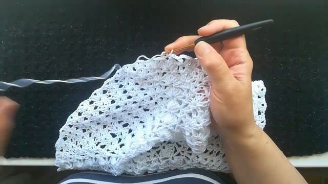 Как связать круглую скатерть крючком, часть 2. смотреть онлайн