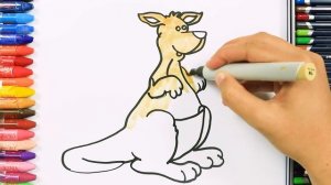 Как нарисовать кенгуру | Раскраски детей HD | Рисование и окраска | Рисование для детей
