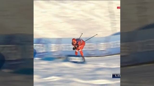 Александр Большунов лучший в скиатлоне. Лиллехаммер (Норвегия) 2020 #shorts