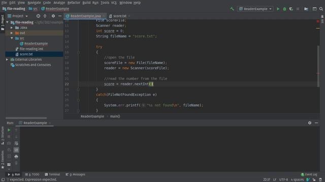 Using Scanner to Read a File in Java смотреть онлайн