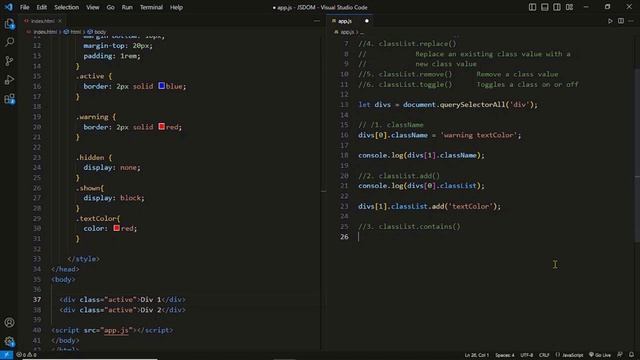 Manage classes in DOM | Lecture 6 | JavaScript DOM