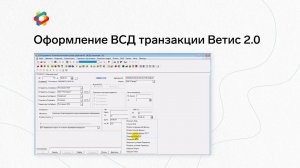 1C:Предприятие 7. Оформление ВСД транзакции Ветис 2.0