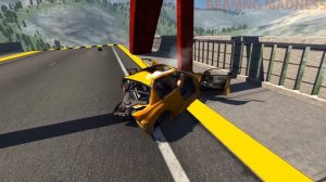 МОСТ ОБРУШИЛСЯ НАД БАССЕЙН С ГОЛОДНЫМИ АКУЛАМИ BeamNG Drive