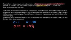 How to interpret Biostatistical data (Odds ratio)
