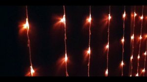 Гирлянда Водопад-Штора Цвет Красный