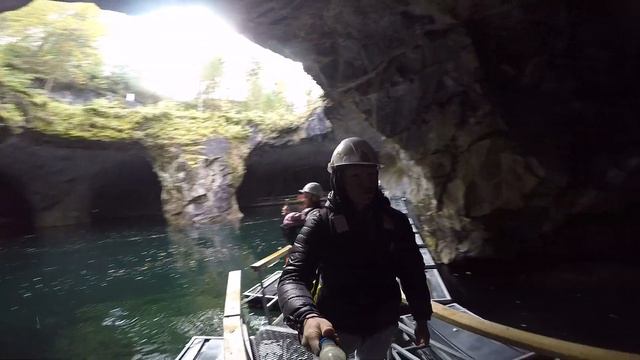 Поездка из Санкт Петербурга в Республику Карелия. Парк Рускеала и водопад Ахвенкоски. смотреть онлайн