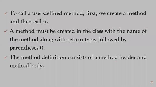 JAVA PROGRAMMING CLASS-33 || Calling a Method in Java ||