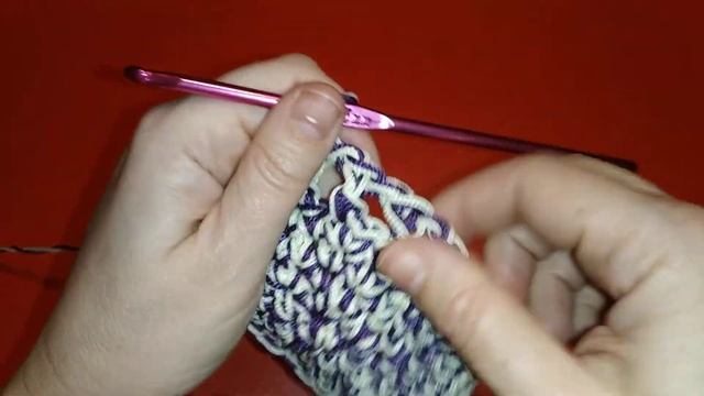 Узор "Сетка" крючком для вязания авоськи.