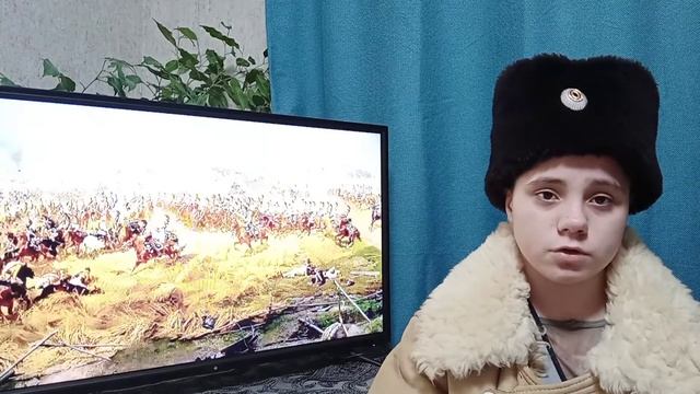 Стихотворение М.Ю. Лермонтова "Бородино" читает ученик 5 Б класса МБОУ Грушевской СОШ Меренков Иван