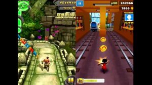 Temple Run 2 Lost Jungle VS Subway Surfers Copenhagen Android iPad iOS Gameplay HD