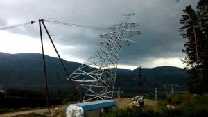 подъем опоры лэп 220кв 40 тонн