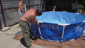 Как собрать каркасный бассейн своими руками. Каркасный бассейн Intex 305x76. Сборка бассейна