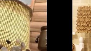 Делаем настольные абажуры  из мешковины