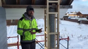 Как сделать круглый столб квадратным? Отделка круглого столба. Фиброцементный сайдинг Кедрал.