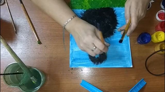 Рисование "Котенок в одуванчиках" смотреть онлайн