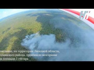 На территории Липецкой области, близ села Беляево Усманского района, произошло возгорание