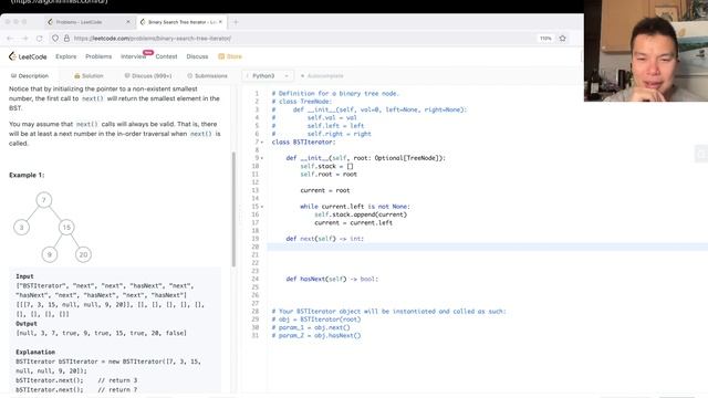 173. Binary Search Tree Iterator - Day 20/30 Leetcode April Challenge смотреть онлайн