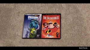 Monsters Inc 2002 DVD and The Incredibles 2005 DVD 10-12-21