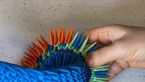 #23?ПАВЛИН из бумаги своими руками/Модульное оригами Павлин /DIY 3D Origami Peacock ?