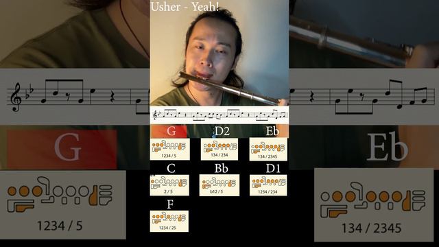 【Usher - Yeah! 長笛指法跟練版】Play flute together 休止符 смотреть онлайн