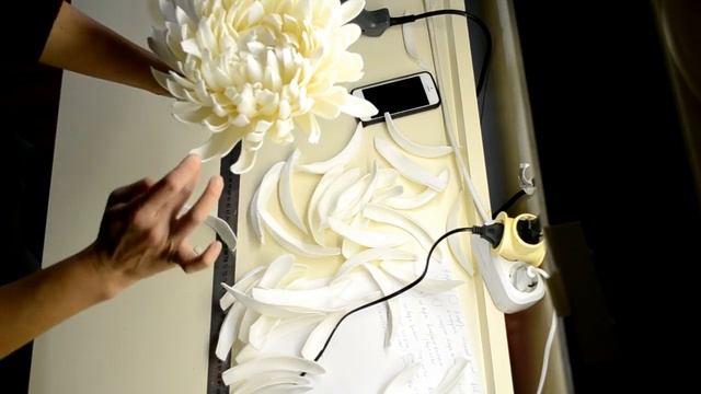 Мк ночник астра(хризантема) из изолона. Напольный. смотреть онлайн