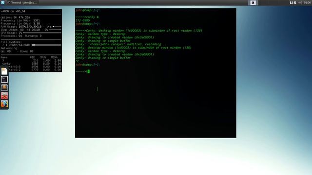 XFCE. Установка Conky и Conky Manager - часть [3/4].