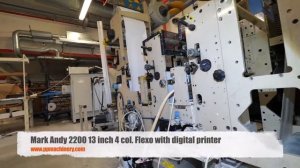Mark Andy 2200 4 colors Flexo + digital printer