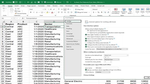 Excel - Get Excited - Excel's Flattened Pivot Table Is Back! Episode 2504