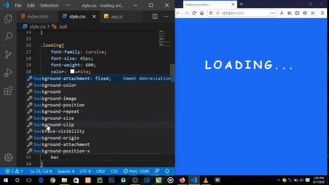 Loading Animation Using HTML CSS And Javascript | Animated Balls